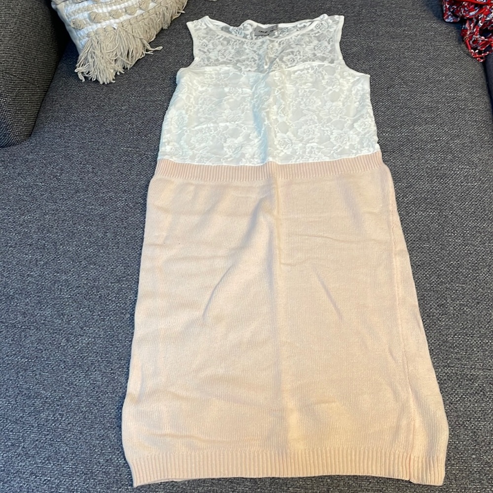 🌷🌷SPRING🌷🌷ASOS lace & cashmere mini dress knit sweetheart neckline sz 6
